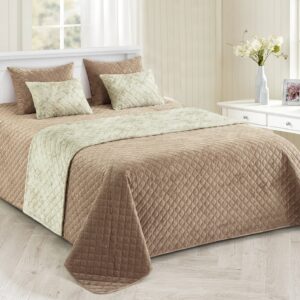 Colcha Veludo Agadir Bege