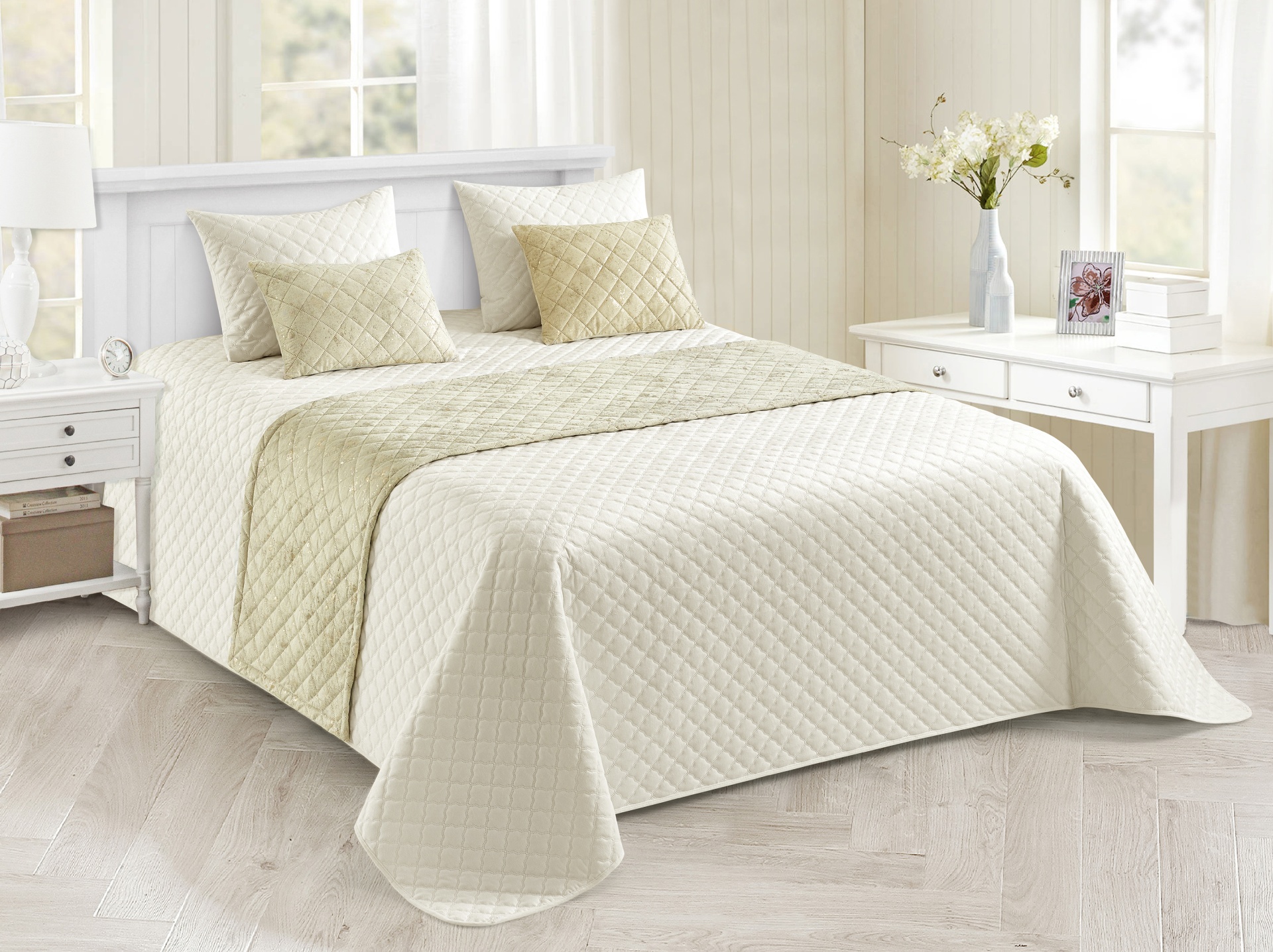 Colcha Veludo Agadir Off White