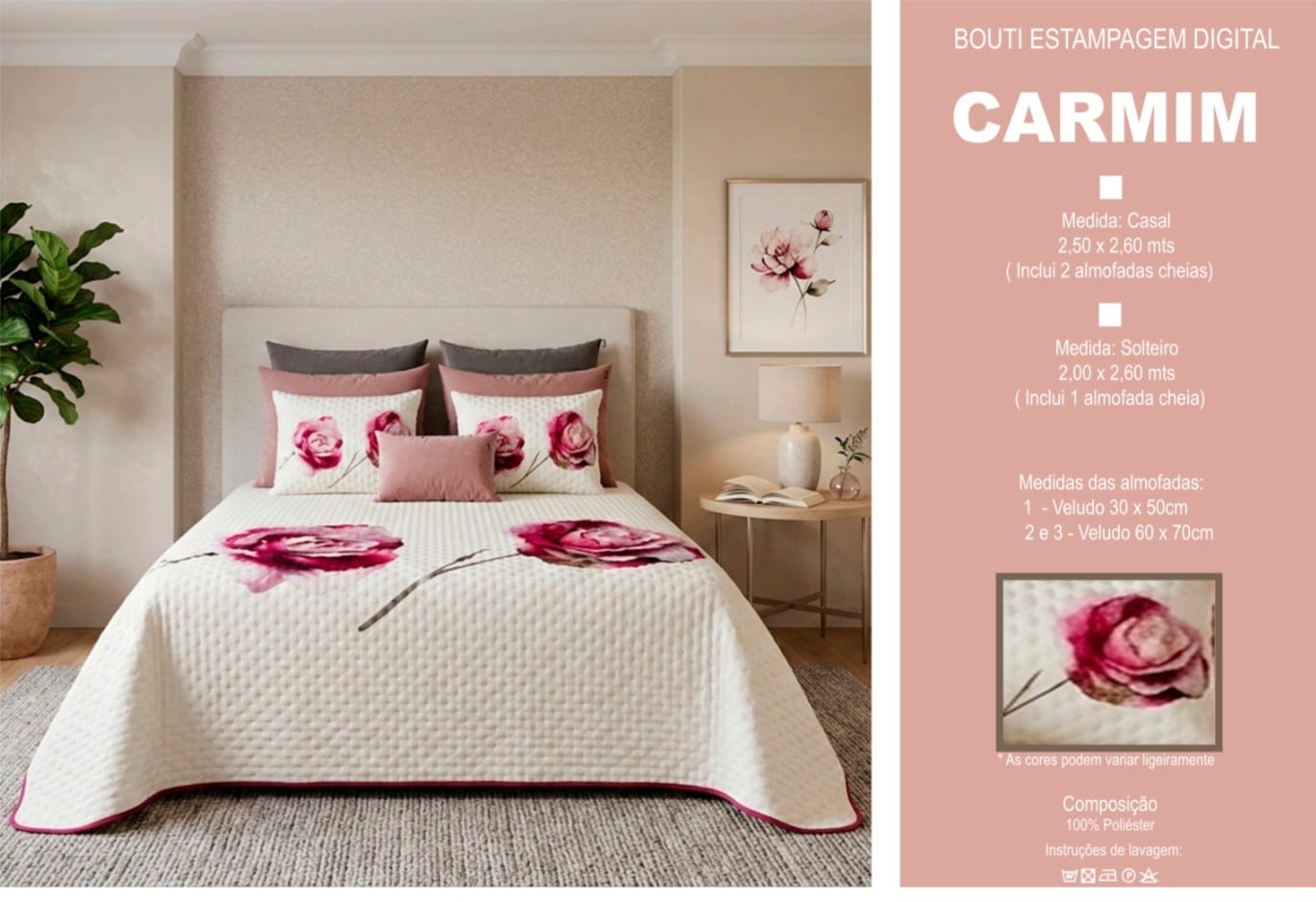 Colcha Carmim