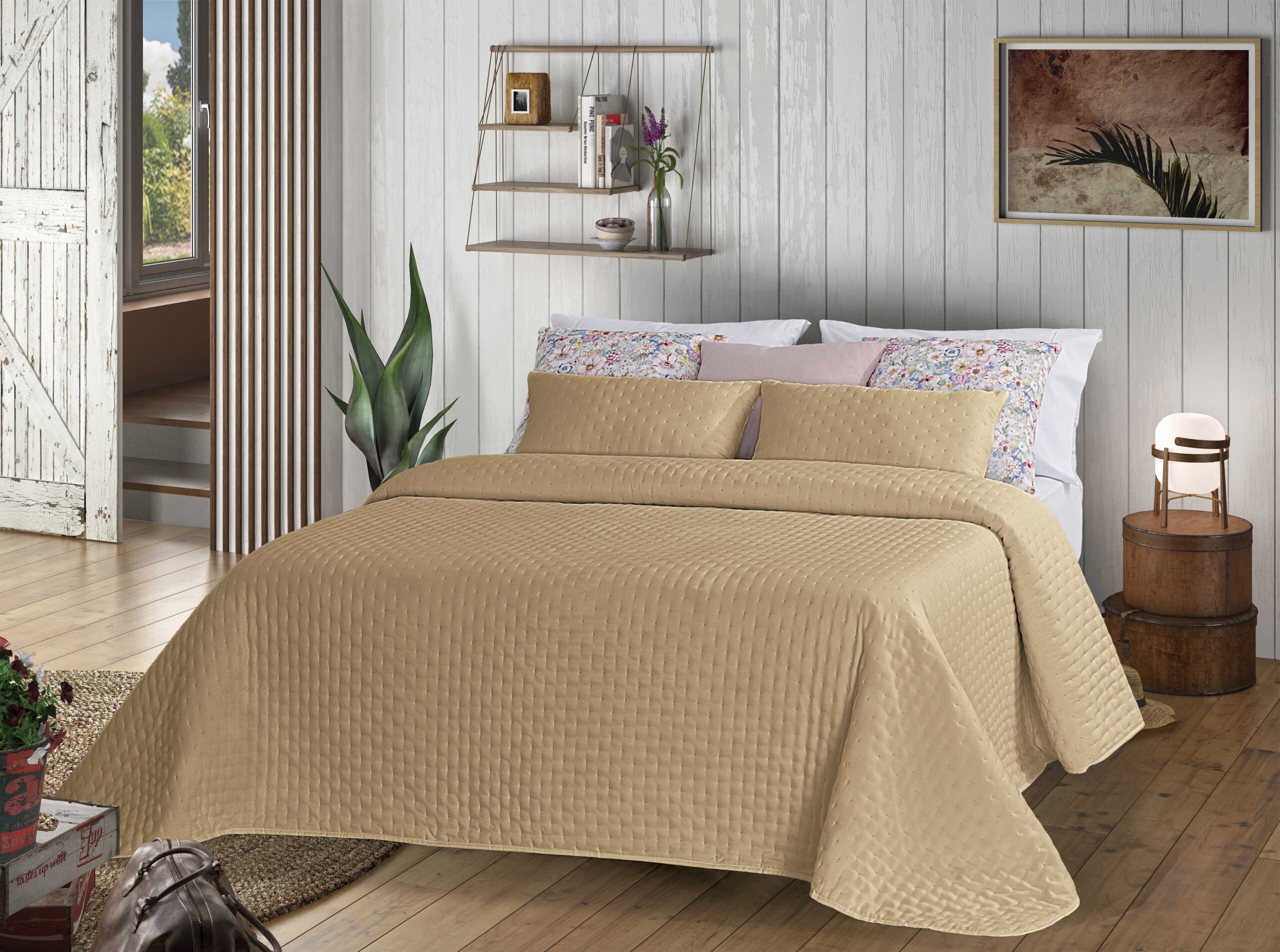 Colcha Bouty Moonie Taupe