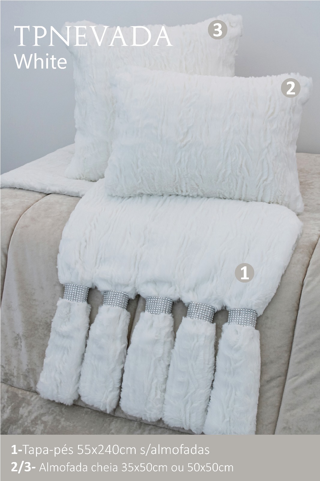 Cobre Pés Nevada Branco