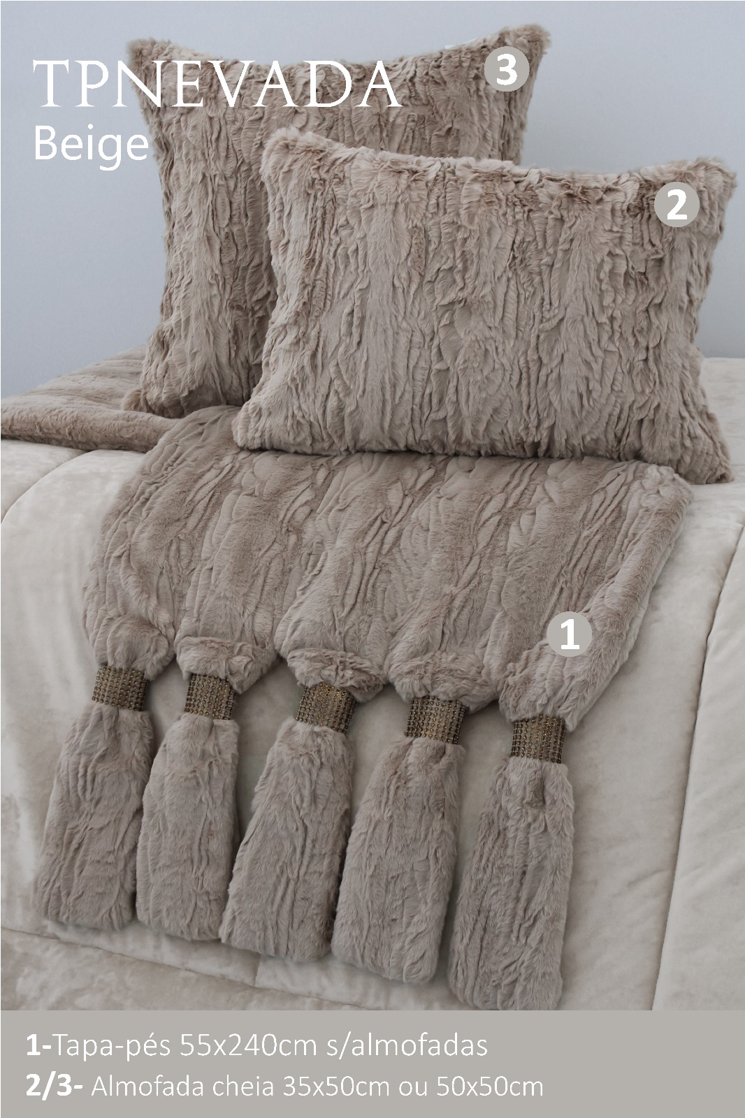 Cobre Pés Nevada Bege