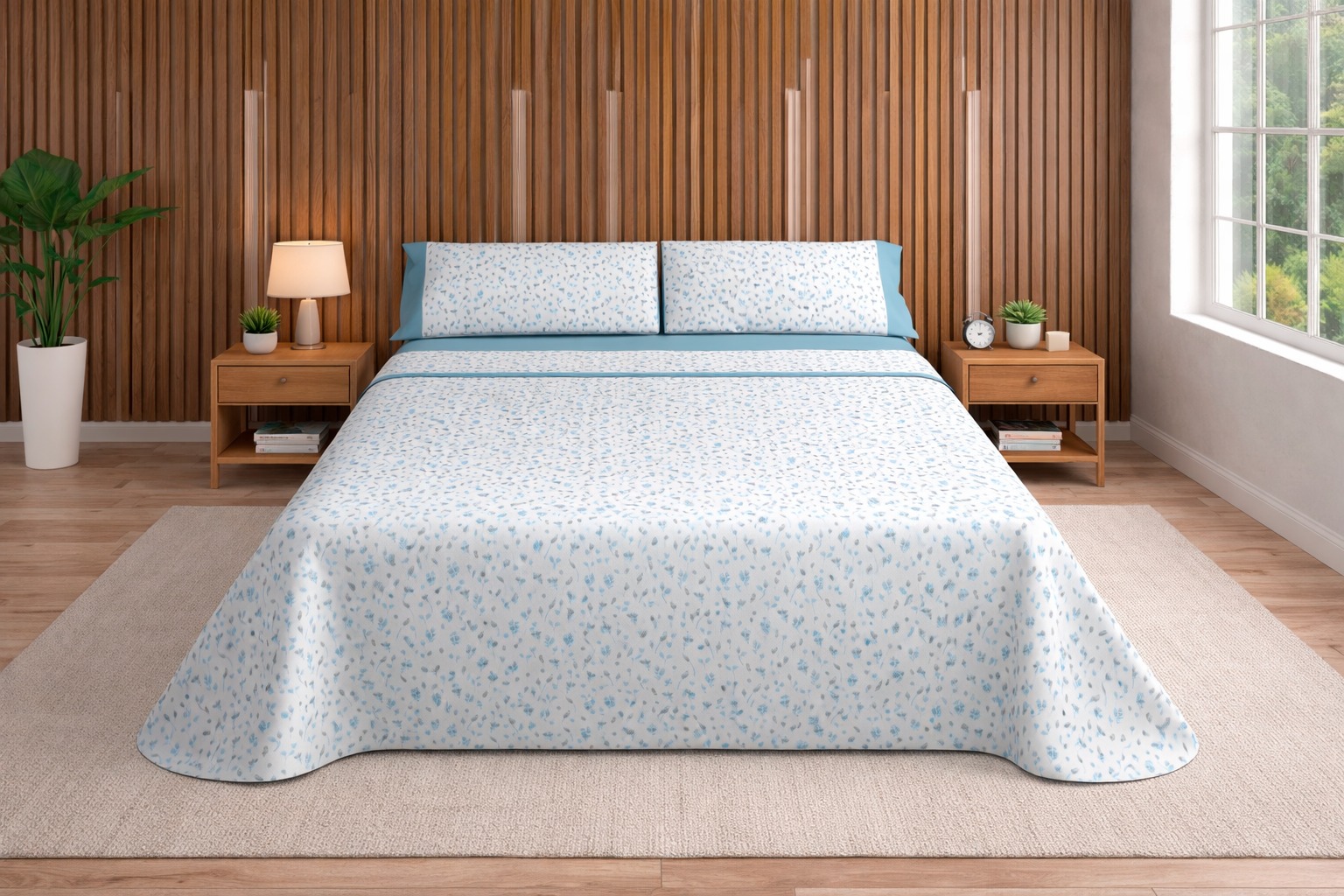 Jogo Cama Pierre Cardin Edurne Azul