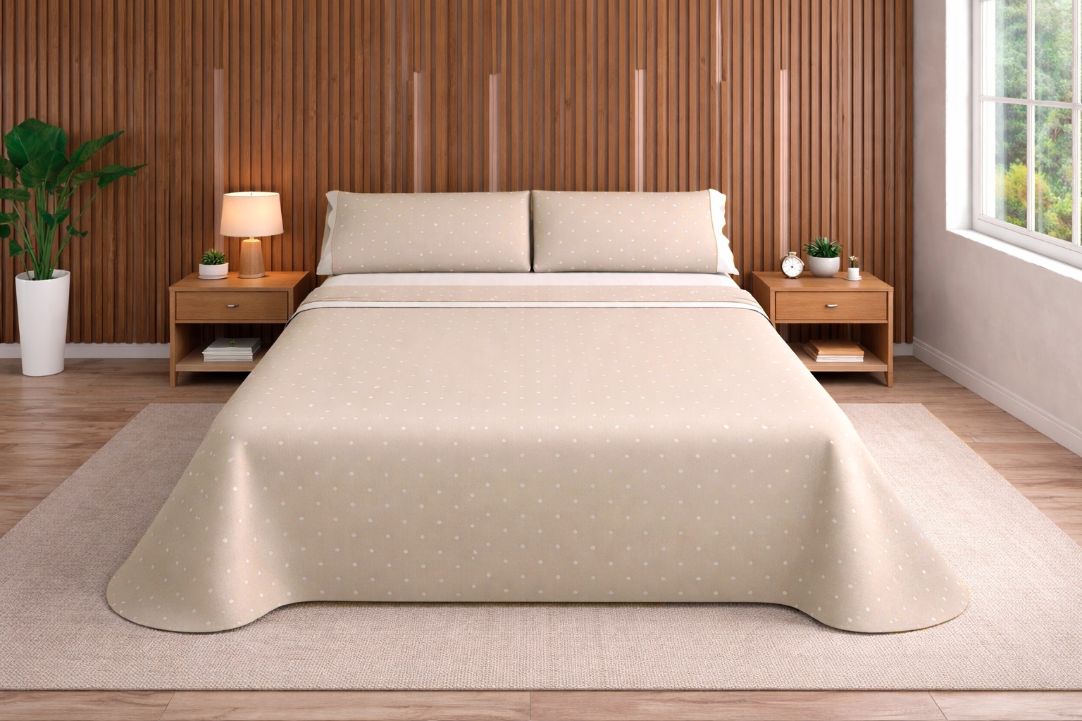 Jogo Cama Pierre Cardin Leonides Bege