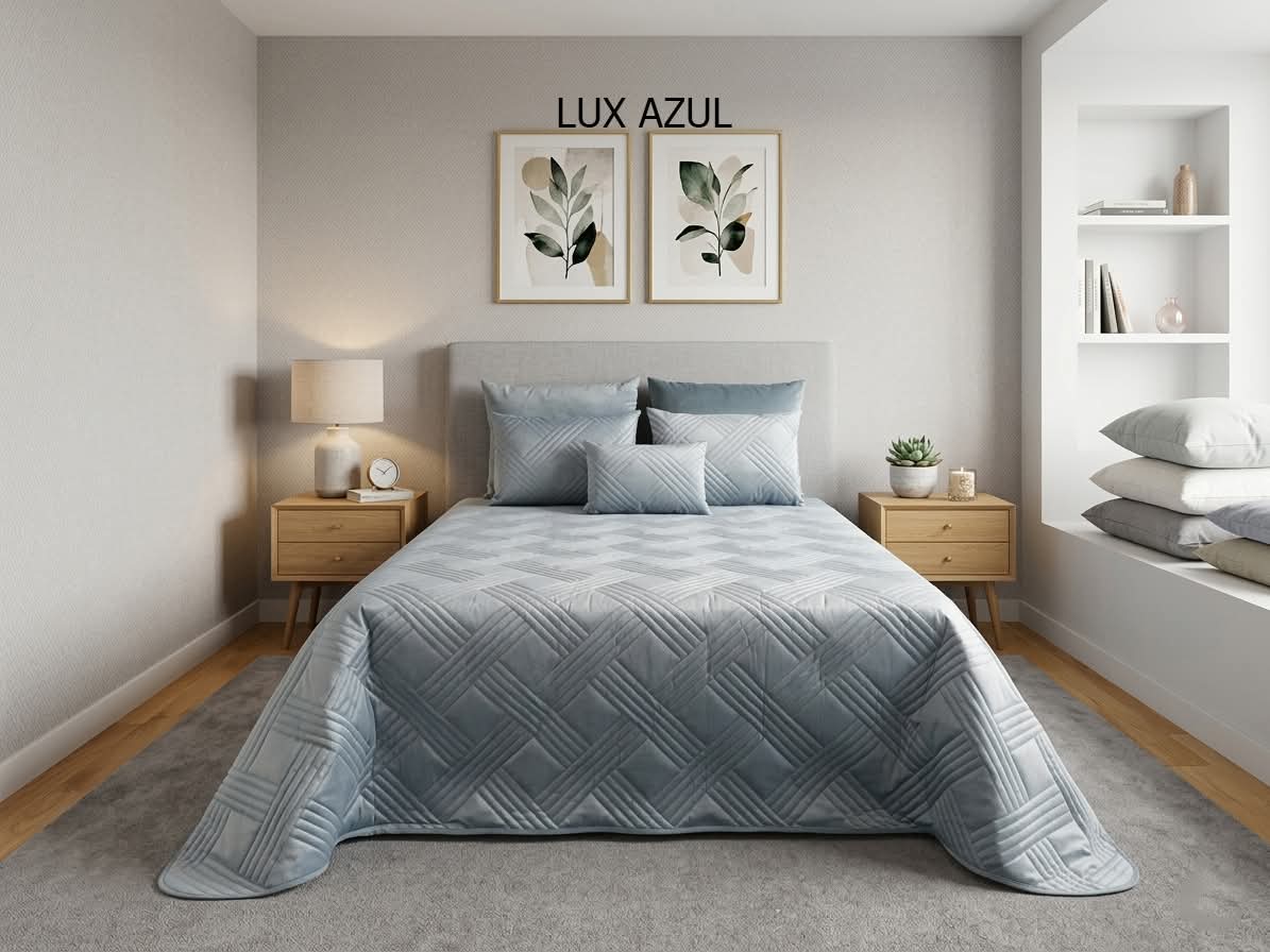 Colcha Lux Azul