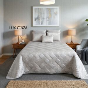 Colcha Lux Cinza