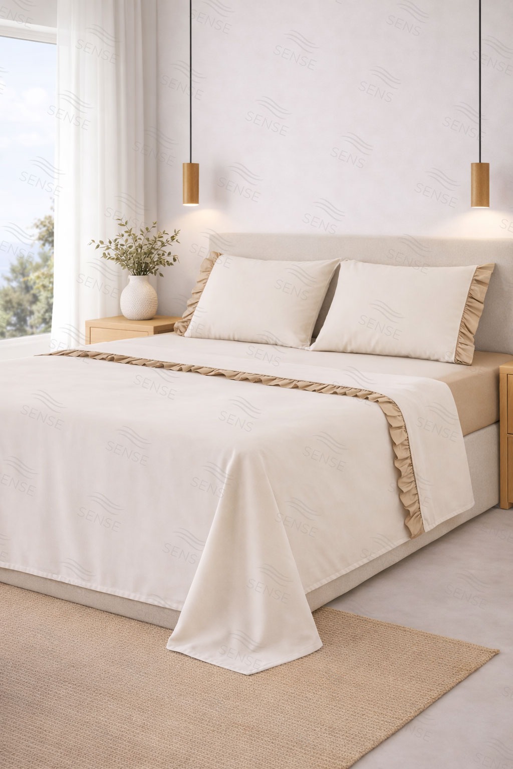 Jogo de Cama Mykonos Bege