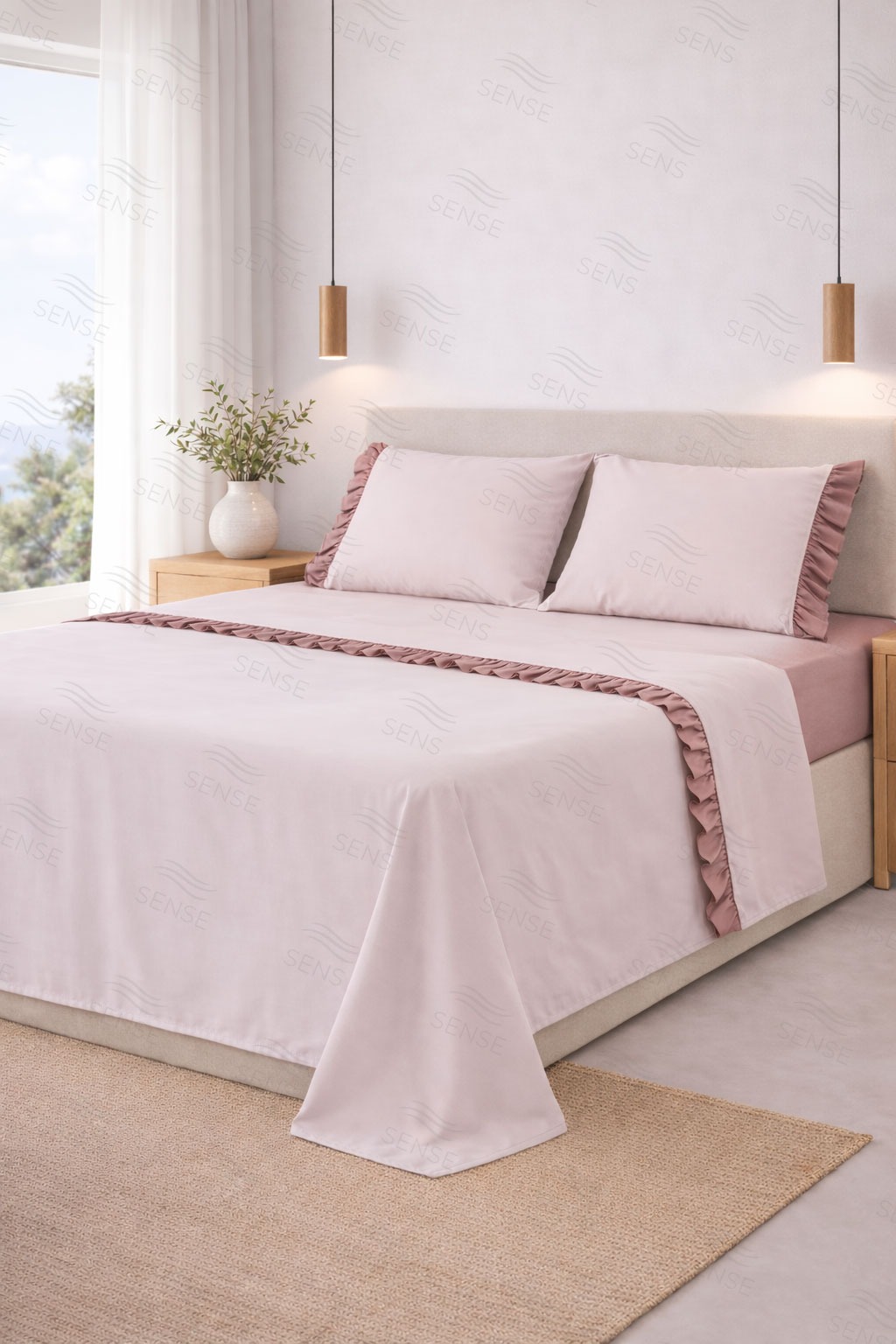 Jogo de Cama Mykonos Rosa