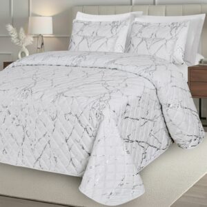 Colcha Luna Branco Prata